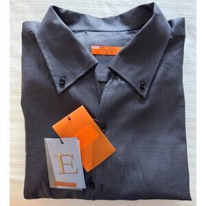 Equilibrio Italia Men's L/S Dress Shirt XXL Gray/Gray NWT MSRP $89